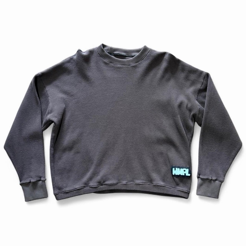 Handmade in Vancouver HMPL Brown Boxy Thermal Long Sleeve Sample Shirt Medium